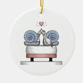 Just married keramisch ornament