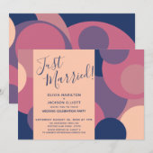 Just Married! Kleurrijke kringen alleen receptie Kaart (Voorkant / Achterkant)