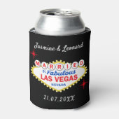 Just Married Las Vegas Wedding Favor Blikjeskoeler (Blikje Voorkant)