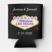 Just Married Las Vegas Wedding Favor Blikjeskoeler (Voorkant)