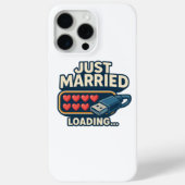 Just Married Loading – Grappige Tech Wedding Case-Mate iPhone Case (Achterkant)