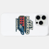 Just Married Loading – Grappige Tech Wedding Case-Mate iPhone Case (Achterkant (horizontaal))