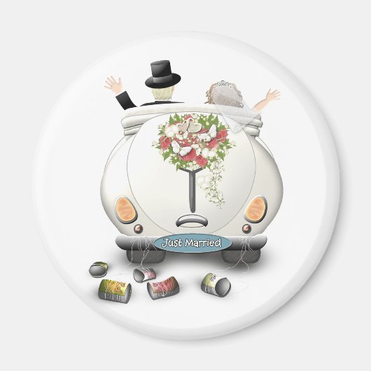 Just married! magneet (Voorkant)