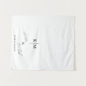 Just Married Monogram Wedding Car Banner Sign Wandkleed (Voorkant (horizontaal))