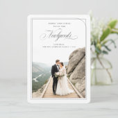 Just Married Newlywed Couple Photo Christmas Feestdagenkaart (Staand voorkant)