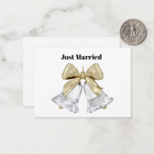 Just Married Note Card Notitiekaartje (Voorkant / Achterkant in situ)