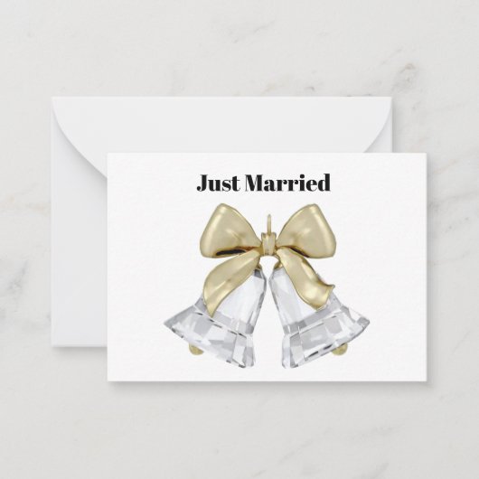 Just Married Note Card Notitiekaartje (Voorkant)
