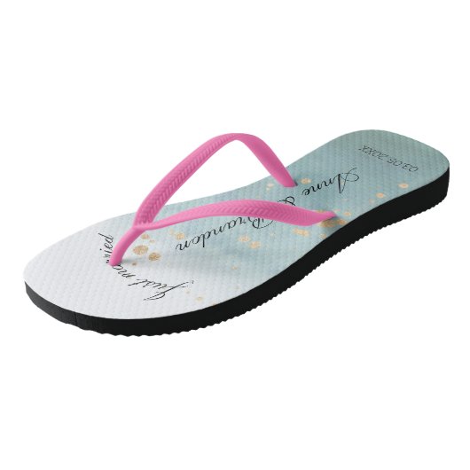Just married personalisierbare Flip Flops (Schuin)