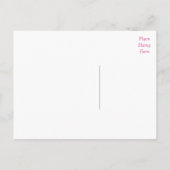 Just Married Pink Wedding Aankondiging Post Kaart (Achterkant)