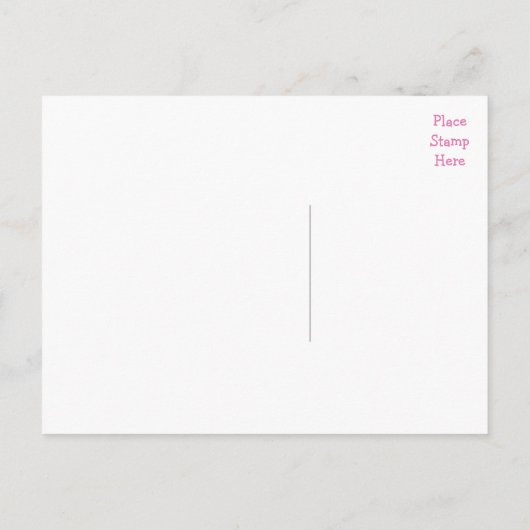 Just Married Pink Wedding Aankondiging Post Kaart (Achterkant)