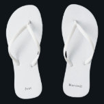 Just Married Quote Wedding And Marriage Text Teenslippers<br><div class="desc">Flip Flops - Just Married!</div>