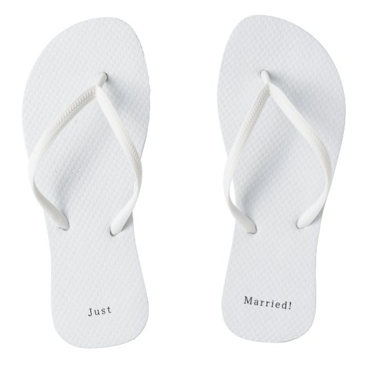 Just Married Quote Wedding And Marriage Text Teenslippers (Voetbed)