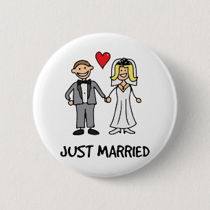 Just married ronde button 5,7 cm