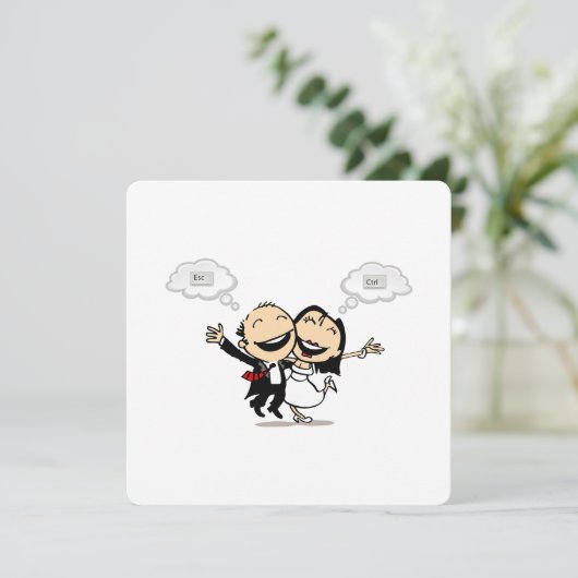 Just married save the date (Staand voorkant)