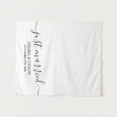Just Married Script Fabric Car Banner Wedding Sign Wandkleed (Voorkant (horizontaal))
