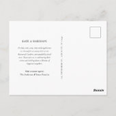 Just Married Script Wedding Photo Announcement Briefkaart (Achterkant)