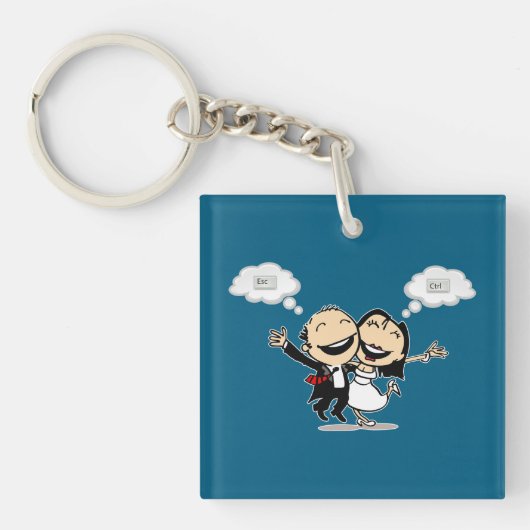Just married sleutelhanger (Voorkant)