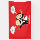 Just married spandoek (Verticaal)