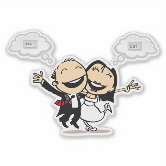Just married sticker (Voorkant)