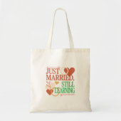 Just Married, Still Learning – Valentine's Day Tote Bag (Voorkant)