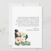 just married | Tropische bruiloft foto aankondigin Kaart (Achterkant)