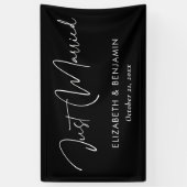 'Just Married' trouwauto banner - gepersonaliseerd (Verticaal)