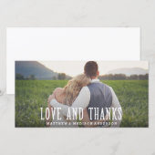 Just Married | Trouwbedankje Fotokaart Bedankkaart (Voorkant / Achterkant)