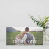 Just Married | Trouwbedankje Fotokaart Bedankkaart (Staand voorkant)