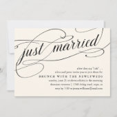 Just Married | Uitnodiging voor postweddenschappen (Voorkant)