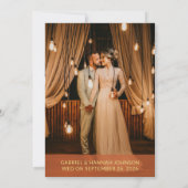 Just Married Voeg foto bruiloft aankondiging Kaart (Achterkant)