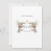 Just Married Voeg foto bruiloft aankondiging toe (Voorkant)