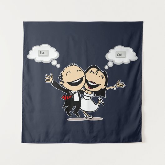 Just married wandkleed (Voorkant)