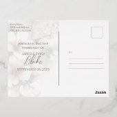 Just Married Wedding Aankondiging Folie Briefkaart (Achterkant)