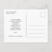 Just Married Wedding Announcement Postcard Briefkaart (Achterkant)