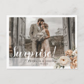 Just Married Wedding Announcement Postcard Briefkaart (Voorkant)