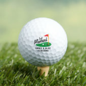 Just Married Wedding Golfballen met namen en datum (Insitu Shirt)