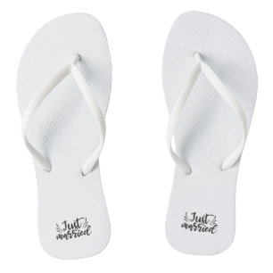Just Married Wedding Marriage Slippers Teenslippers