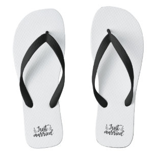 Just Married Wedding Marriage Slippers Teenslippers