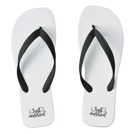 Just Married Wedding Marriage Slippers Teenslippers (Voetbed)