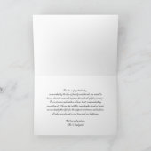 Just Married Wedding Photo Folded Announcement Aankondiging (Binnen)