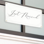 Just Married Wedding Send-off Car Banner Sign (Buitenkant Gebouw)