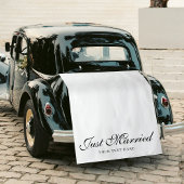 Just Married Wedding Text Fabric Car Banner Sign Wandkleed