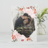 just married | Winter bruiloft aangepaste foto Aankondiging (Staand voorkant)