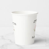 Just Married with Bride & Groom Names Wedding Date Papieren Bekers (Rechts)