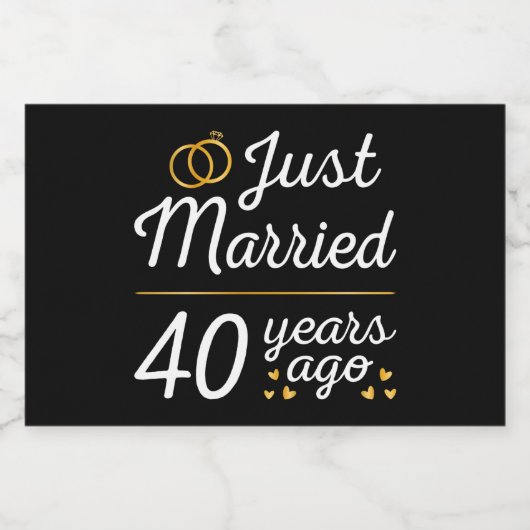 Just Marriott 40 Years Ago II Sparkling Wijnetiket (Enkel label)