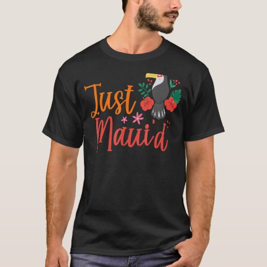 Just Maui'd Hawaii Honeymoon Hubby Wifey Matching T-shirt (Voorkant)