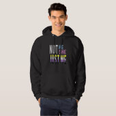 Just Me Nonbinary Flag Enby Genderqueer Non Binary Hoodie (Voorkant volledig)