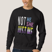 Just Me Nonbinary Flag Enby Genderqueer Non Binary Trui (Voorkant)