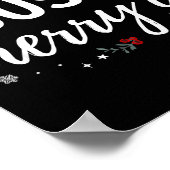 Just Merry'd Matching Christmas Wedding Party Marr Poster (Hoek)