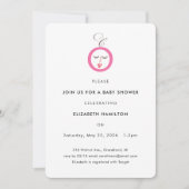 Just My Type Design Baby Shower Invitation Kaart (Voorkant)